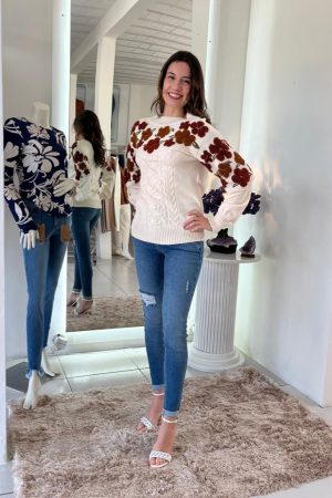 Blusa Jardim de Inverno em Cashimir – Tamanho Único